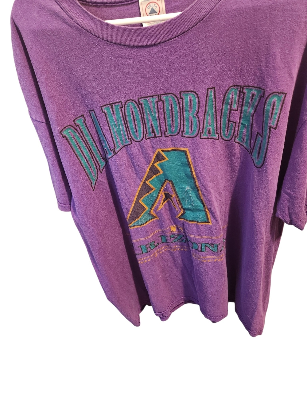 Vintage 90s Arizona Diamondbacks Graphic Tee XL Delta Tag Purple